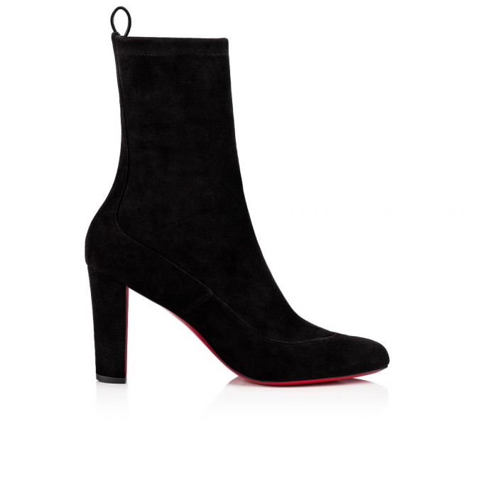 Christian Louboutin Gena Bootie 085 85 Veau Velours Boots Bot Kadın Siyah | Türkiye FP2-08820B6