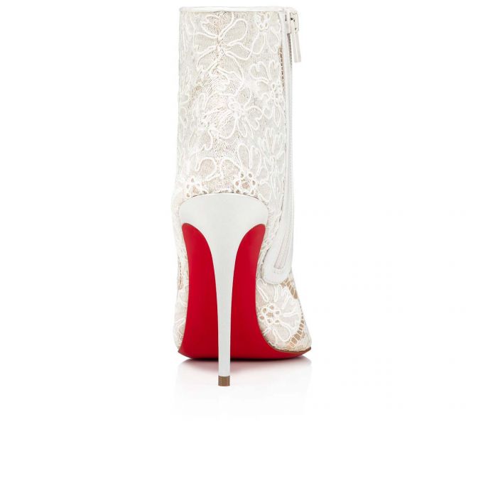 Christian Louboutin Gipsybootie 100 Lace Bootie Bot Kadın Beyaz Mavi | Türkiye NI0-40564K4