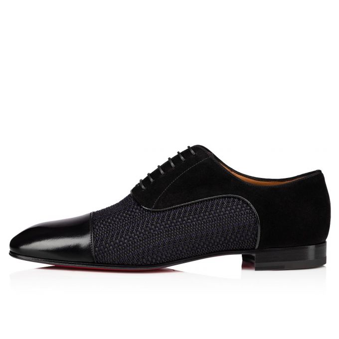 Christian Louboutin Greggo Creative Leather Oxford Oxford Ayakkabı Erkek Siyah | Türkiye JP8-45184T9