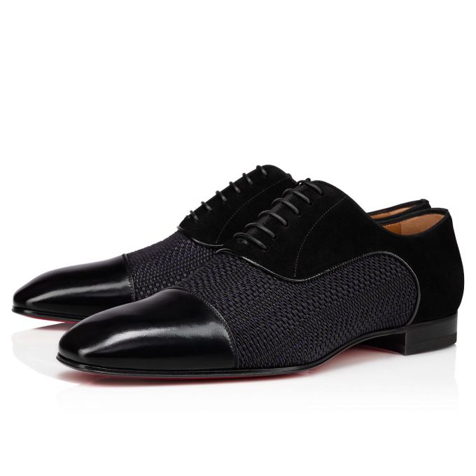 Christian Louboutin Greggo Creative Leather Oxford Oxford Ayakkabı Erkek Siyah | Türkiye JP8-45184T9