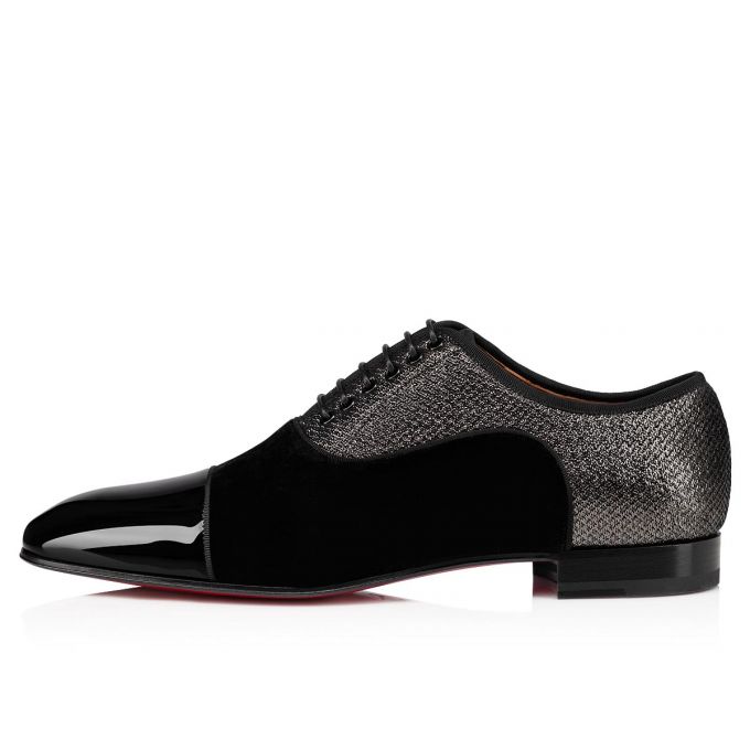 Christian Louboutin Greggo Orlato Creative Fabric Oxford Oxford Ayakkabı Erkek Siyah | Türkiye MG1-43714R0