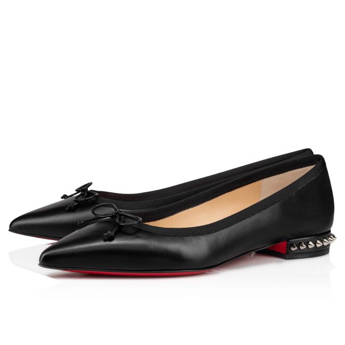 Christian Louboutin Hall 000 Version Nappa Flats Düz Ayakkabı Kadın Siyah | Türkiye DB3-52695U8