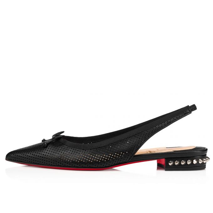 Christian Louboutin Hall Sling Nappa Flats Düz Ayakkabı Kadın Siyah | Türkiye ZH1-53005G4