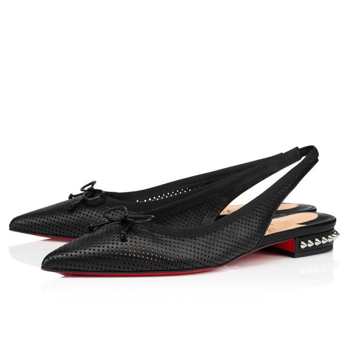 Christian Louboutin Hall Sling Nappa Flats Düz Ayakkabı Kadın Siyah | Türkiye ZH1-53005G4