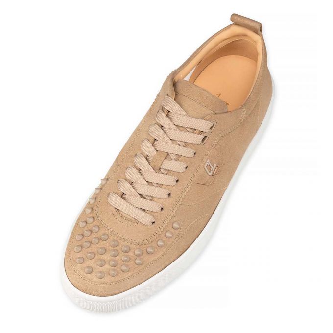 Christian Louboutin Happyrui Spikes Suede Sneakers Spor Ayakkabı Erkek Gri | Türkiye VJ3-39823Y9