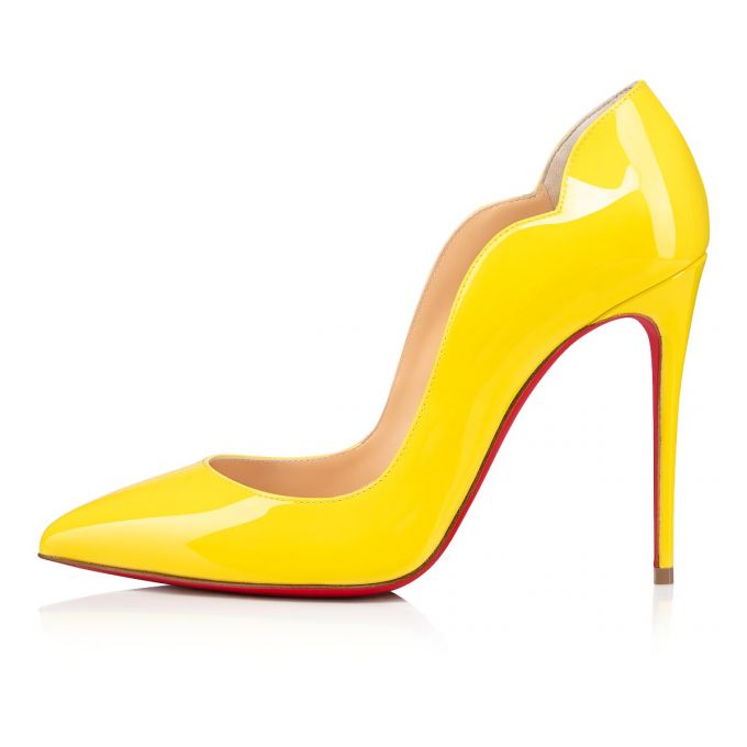 Christian Louboutin Hot Chick 100 100 Citronnade Patent Pumps Stiletto Kadın Sarı | Türkiye VQ0-14111E9