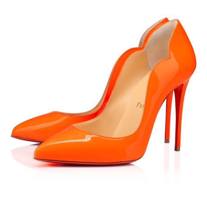 Christian Louboutin Hot Chick 100 Patent Pumps Stiletto Kadın Turuncu | Türkiye UU2-25642Y7