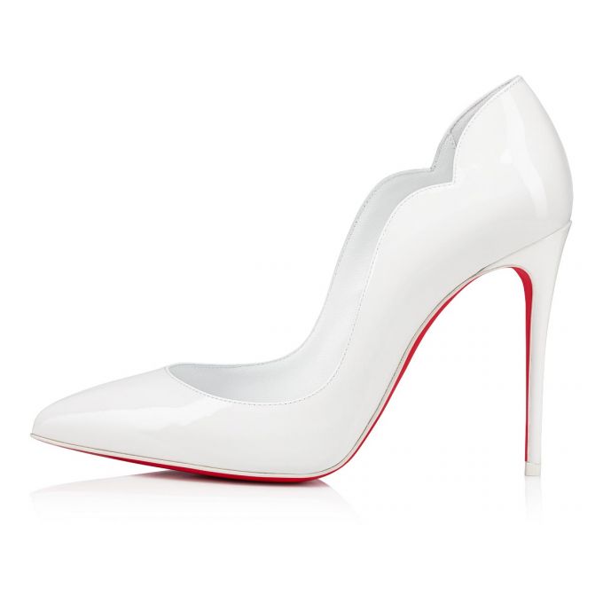 Christian Louboutin Hot Chick 100 Patent Pumps Stiletto Kadın Beyaz | Türkiye OK1-37513D5