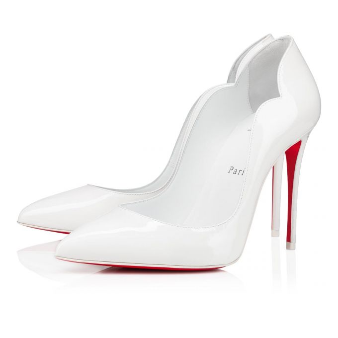 Christian Louboutin Hot Chick 100 Patent Pumps Stiletto Kadın Beyaz | Türkiye OK1-37513D5