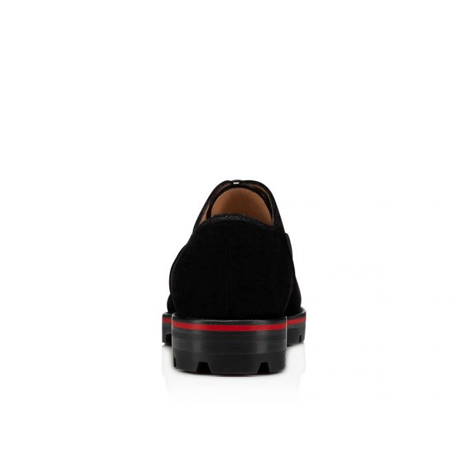 Christian Louboutin Hubertus 000 Veau Velours Oxford Oxford Ayakkabı Erkek Siyah | Türkiye OO4-00610E0