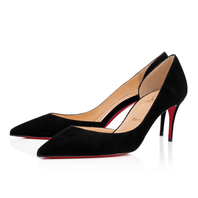 Christian Louboutin Iriza 070 70 Veau Velours Pumps Stiletto Kadın Siyah | Türkiye NW5-21272E6