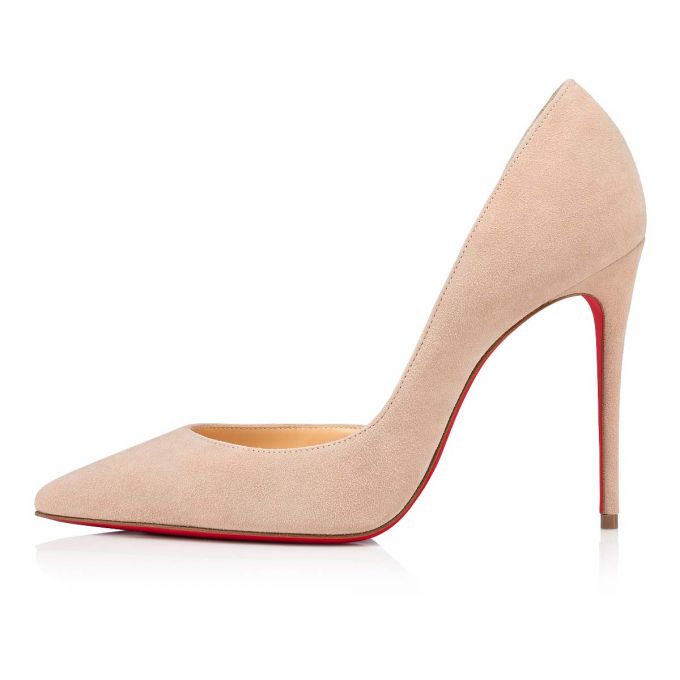 Christian Louboutin Iriza 100 100 Nougat Veau Velours Pumps Stiletto Kadın Bej Rengi | Türkiye MH3-92669U6