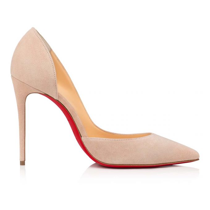 Christian Louboutin Iriza 100 100 Nougat Veau Velours Pumps Stiletto Kadın Bej Rengi | Türkiye MH3-92669U6