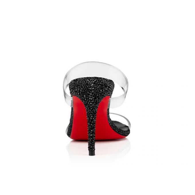 Christian Louboutin Just Strass 85 Strass Mules Mules Kadın Siyah | Türkiye YC5-52215Z4