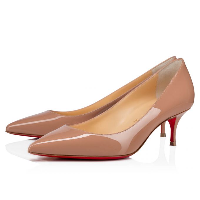 Christian Louboutin Kate 055 55 Patent Pumps Stiletto Kadın Bej Rengi | Türkiye NU4-12351Y9