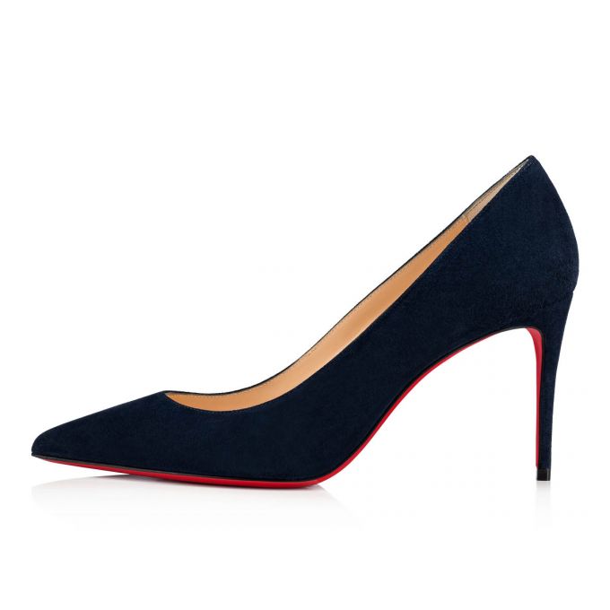 Christian Louboutin Kate 085 85 Marine Veau Velours Pumps Stiletto Kadın Lacivert | Türkiye BG9-05610C3