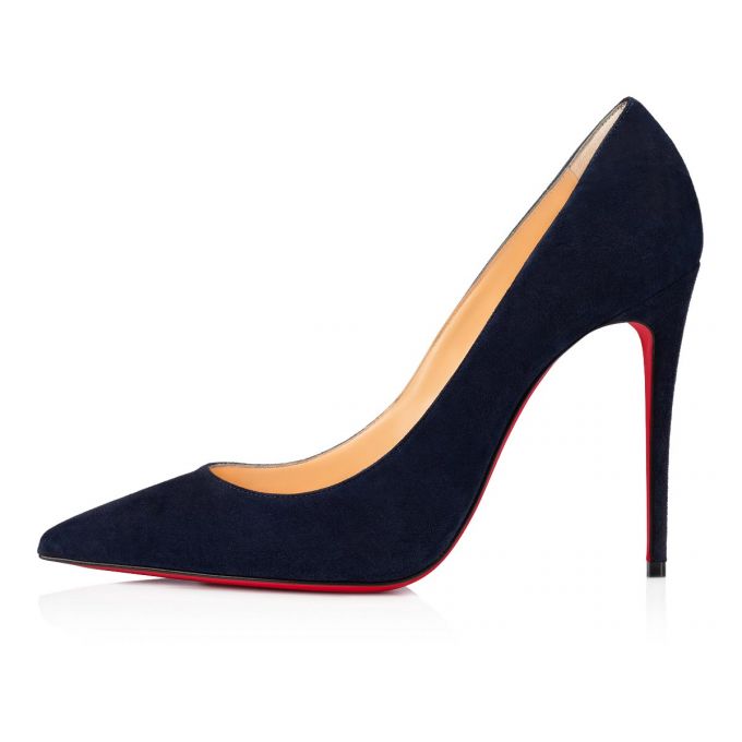 Christian Louboutin Kate 100 100 Nocturne Veau Velours Pumps Stiletto Kadın Siyah | Türkiye JI2-64606F0