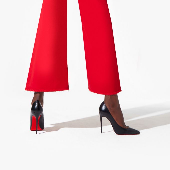 Christian Louboutin Kate 100 Pumps Stiletto Kadın Siyah Kırmızı | Türkiye AW3-81578R4