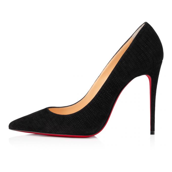 Christian Louboutin Kate 100 Veau Velours Pumps Stiletto Kadın Siyah | Türkiye VZ2-90569G6