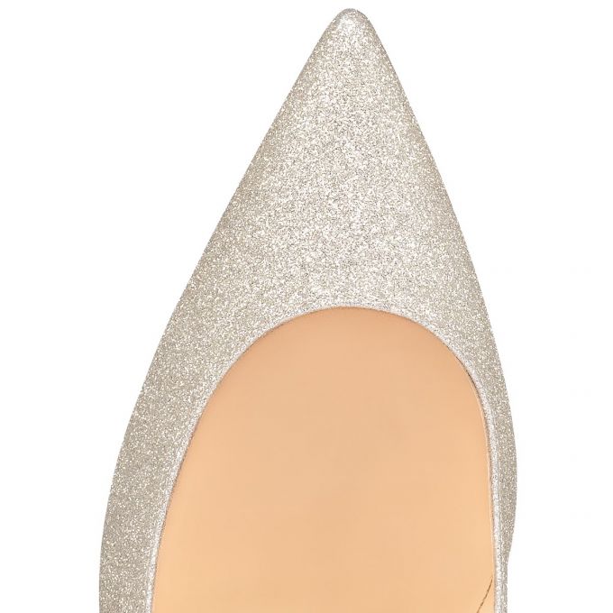 Christian Louboutin Kate 85 Ivory Glitter Pumps Stiletto Kadın Gümüş | Türkiye ZP6-29672I5