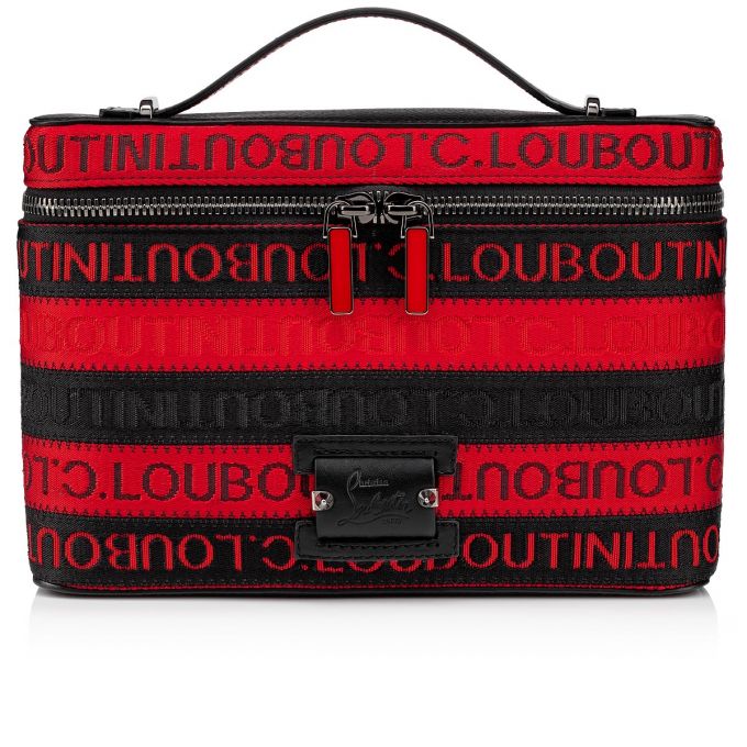 Christian Louboutin Kypipouch Cl Strap Creative Fabric Messenger Bags Postacı Çantası Erkek Siyah Kırmızı | Türkiye EP9-00150M3