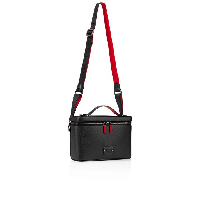 Christian Louboutin Kypipouch Classic Leather Messenger Bags Postacı Çantası Erkek Siyah Kırmızı | Türkiye CL2-19541O6