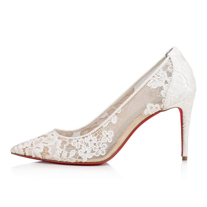 Christian Louboutin Lace 554 085 85 Version Off Dentelle Pumps Stiletto Kadın Beyaz | Türkiye RA8-33243Q5