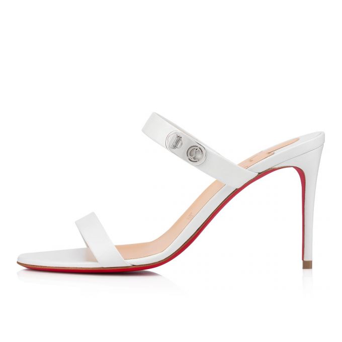 Christian Louboutin Lock Me 85 Mules Mules Kadın Beyaz | Türkiye ZQ2-21502A5