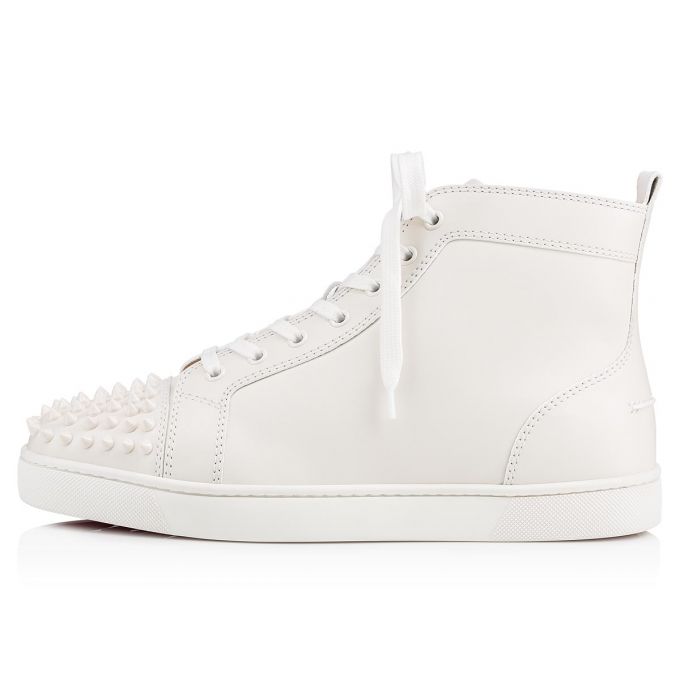 Christian Louboutin Lou Spikes 000 Calf Sneakers Spor Ayakkabı Erkek Beyaz | Türkiye EX9-25222V8