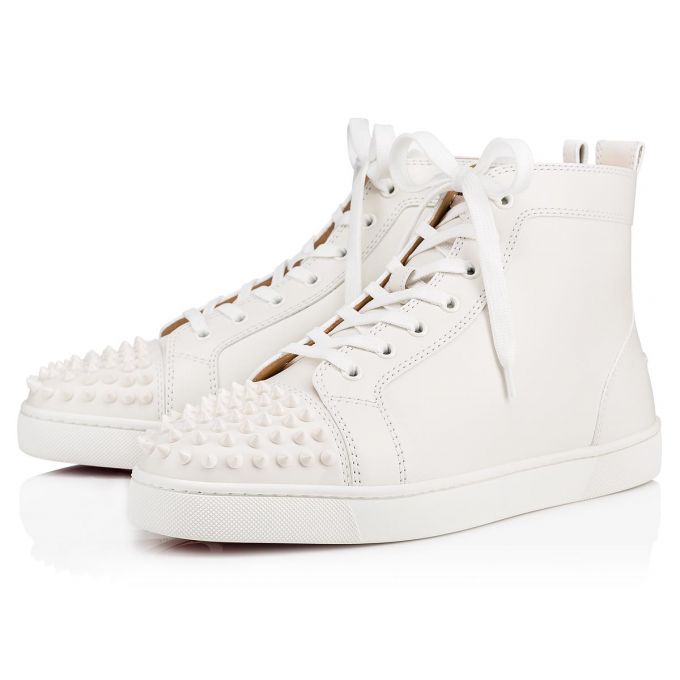 Christian Louboutin Lou Spikes 000 Calf Sneakers Spor Ayakkabı Erkek Beyaz | Türkiye EX9-25222V8