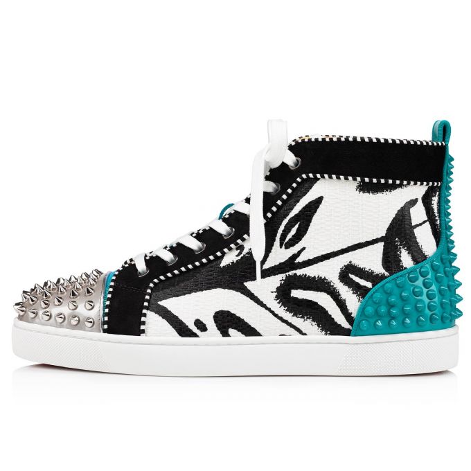 Christian Louboutin Lou Spikes 2 Cotton Sneakers Spor Ayakkabı Erkek Renkli | Türkiye GO4-24872I8