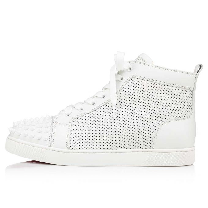 Christian Louboutin Lou Spikes Calf Sneakers Spor Ayakkabı Kadın Beyaz | Türkiye SU7-77577U9