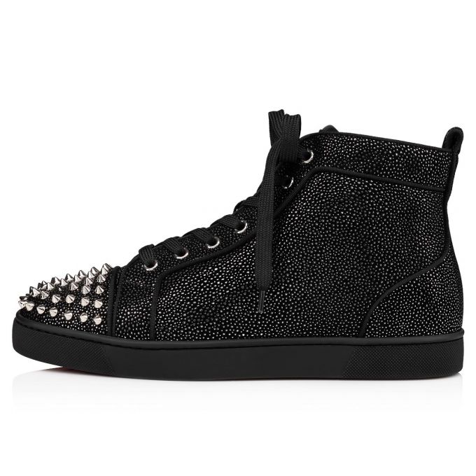 Christian Louboutin Lou Spikes Orla 000 Version Sneakers Spor Ayakkabı Erkek Siyah | Türkiye GK4-94079P7