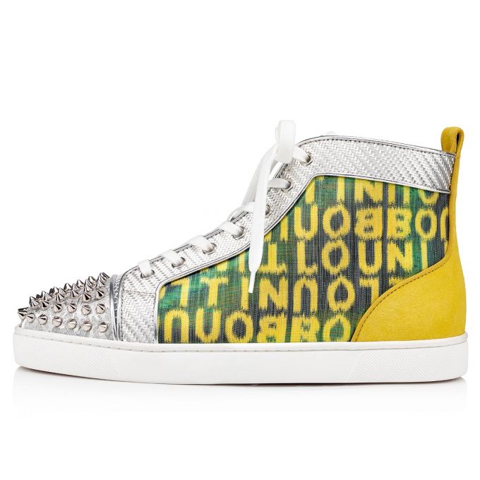 Christian Louboutin Lou Spikes Orlato Version Creative Fabric Sneakers Spor Ayakkabı Erkek Renkli | Türkiye HU0-74027E9