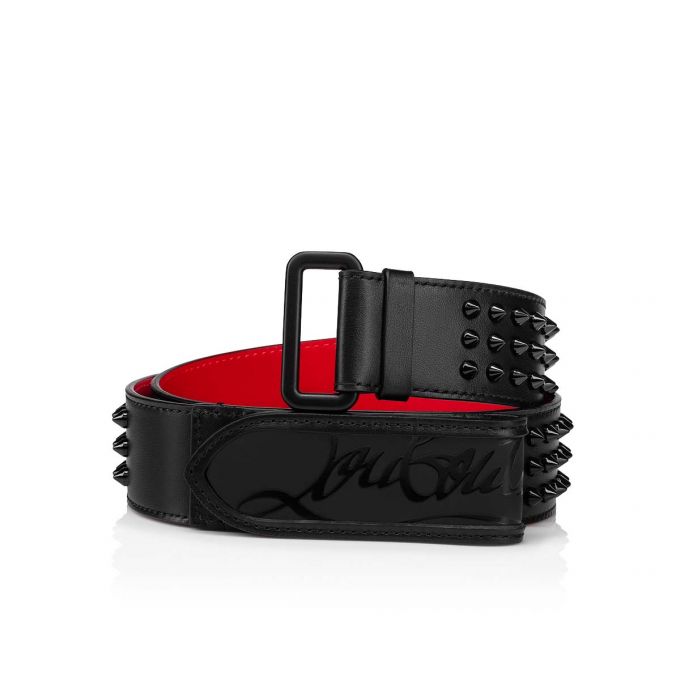 Christian Louboutin Loubi Belt Calfskin Belts Kemer Erkek Siyah | Türkiye SG1-42254K4