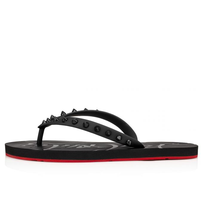 Christian Louboutin Loubi Flip Plastic Finish Mules Mules Kadın Siyah | Türkiye MK2-02710P5