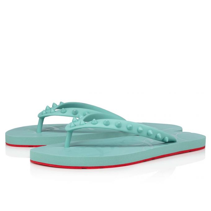 Christian Louboutin Loubi Flip Plastic Finish Mules Mules Kadın Açık Mavi | Türkiye WX1-76397L4