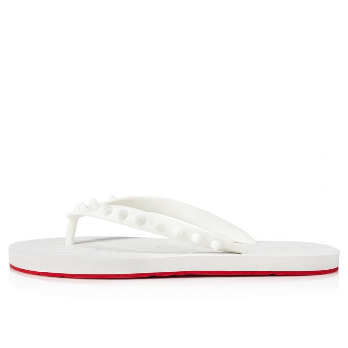 Christian Louboutin Loubi Flip Plastic Finish Flats Düz Ayakkabı Kadın Beyaz | Türkiye FV7-40904Y1