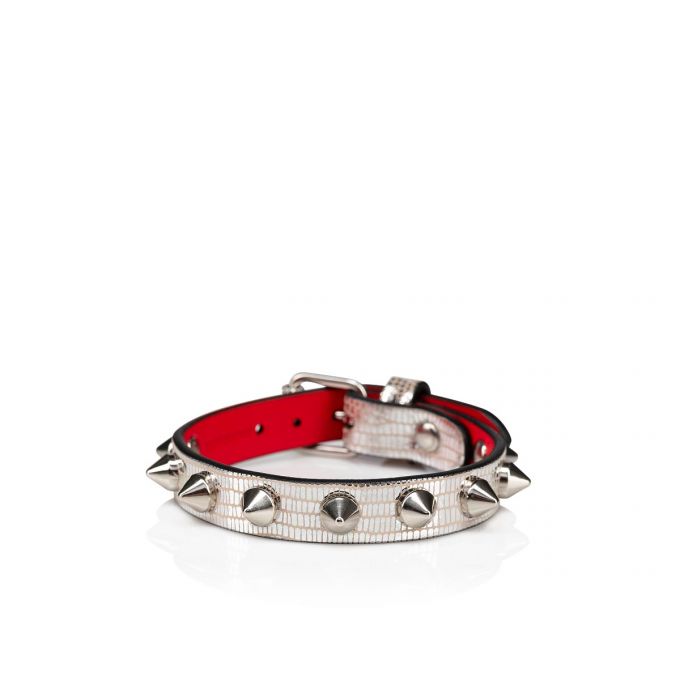 Christian Louboutin Loubilink Bracelet Creative Leather Bracelets Bilezik Kadın Gümüş | Türkiye TX7-65106X0