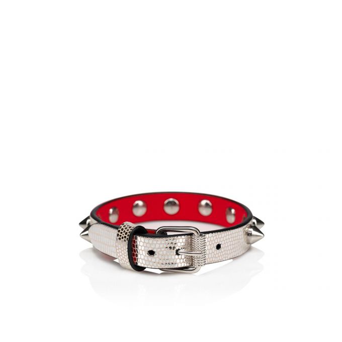 Christian Louboutin Loubilink Bracelet Creative Leather Bracelets Bilezik Kadın Gümüş | Türkiye TX7-65106X0