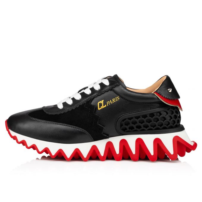 Christian Louboutin Loubishark Calf Sneakers Spor Ayakkabı Kadın Siyah Kırmızı | Türkiye TA0-17861B2