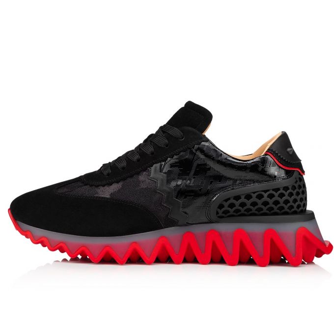 Christian Louboutin Loubishark Creative Leather Sneakers Spor Ayakkabı Erkek Siyah | Türkiye XC3-69366V0