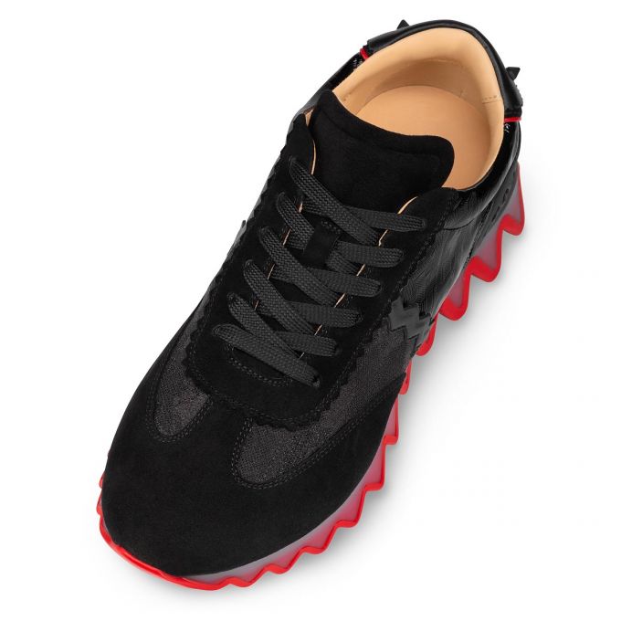 Christian Louboutin Loubishark Creative Leather Sneakers Spor Ayakkabı Erkek Siyah | Türkiye XC3-69366V0