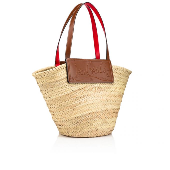 Christian Louboutin Loubishore Creative Fabric Basket Basket Kadın Bej Rengi Kahverengi | Türkiye OB1-39183J2