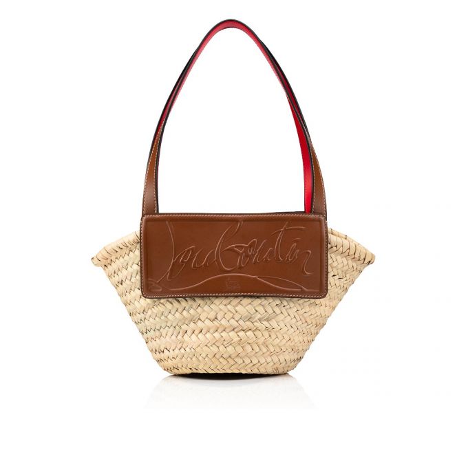 Christian Louboutin Loubishore Small Creative Fabric Basket Basket Kadın Bej Rengi Kahverengi | Türkiye VQ0-69066N8