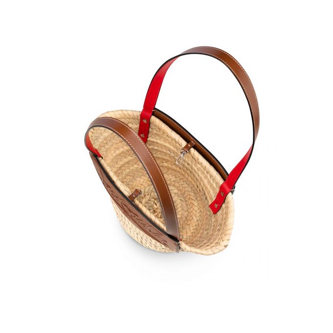 Christian Louboutin Loubishore Small Creative Fabric Basket Basket Kadın Bej Rengi Kahverengi | Türkiye VQ0-69066N8