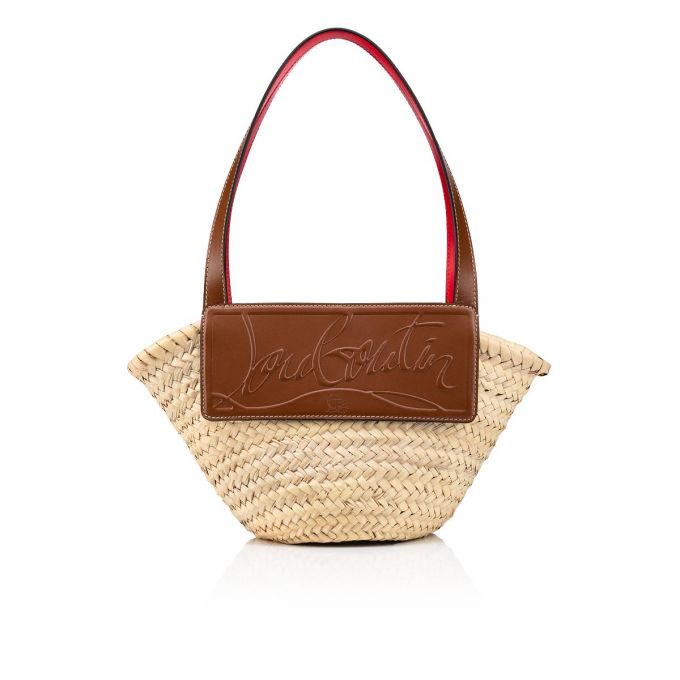 Christian Louboutin Loubishore Small Creative Fabric Basket Basket Kadın Bej Rengi Kahverengi | Türkiye VQ0-69066N8