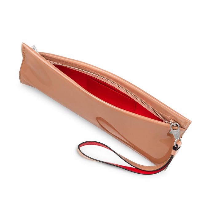 Christian Louboutin Loubitwist Clutch Classic Leather Mini Çantalar Kemer Çantaları & Mini Çantalar Kadın Bej Rengi | Türkiye NC7-85448J5