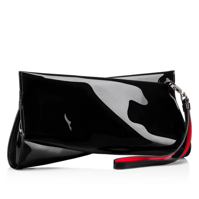 Christian Louboutin Loubitwist Clutch Classic Leather Pouches Kese Çanta Kadın Siyah | Türkiye VF6-10581L2