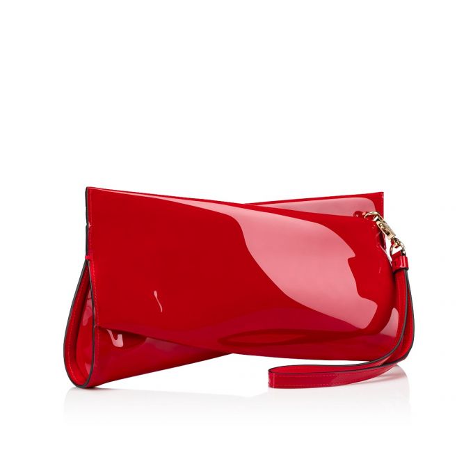 Christian Louboutin Loubitwist Clutch Classic Leather Pouches Kese Çanta Kadın Kırmızı | Türkiye QW9-04320M0